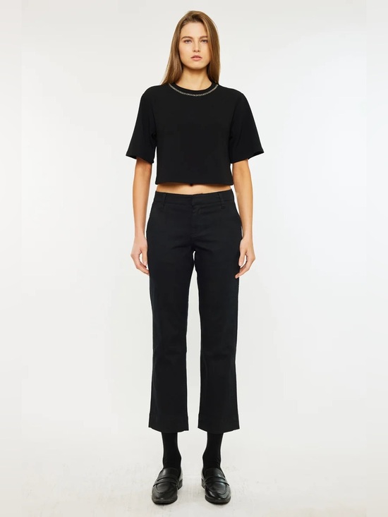 KanCan Pants - Kancan Julia Mid Rise Straight Black Pants NWT 5/26 Cropped Chino Work